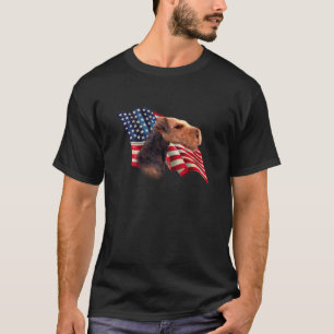 Camiseta Bandera de Airedale Terrier