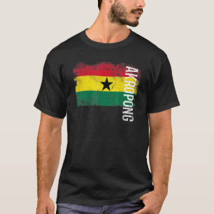 Camiseta Bandera de Akropong Ghana para hombres ghaneses mu