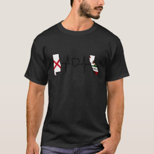 Camiseta Bandera de Alabama California Corazón californiano