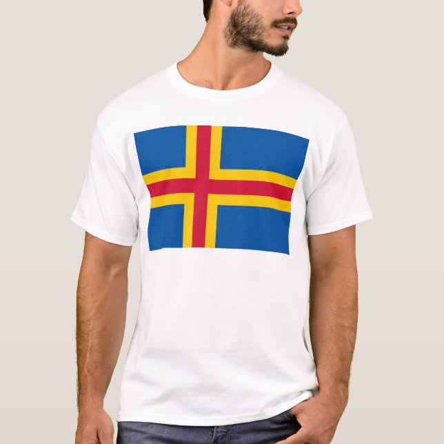 Camiseta Bandera de Aland (Anverso)