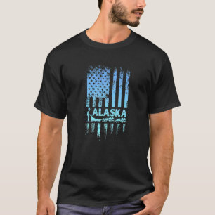 Camiseta Bandera de Alaska EE. UU. Mushing Perros de Trineo
