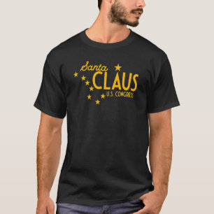 Camiseta Bandera De Alaska Santa Claus Para El Congreso Est
