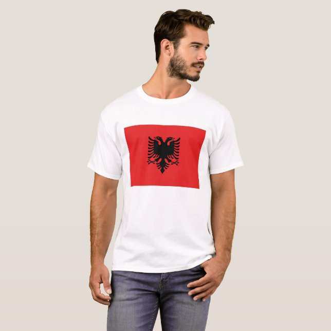 Camiseta Bandera de Albania (Anverso completo)
