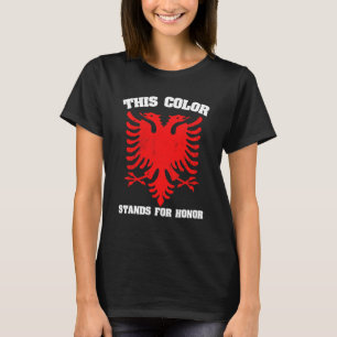 Camiseta Bandera De Albania Águila Doble Cabecera Para Patr