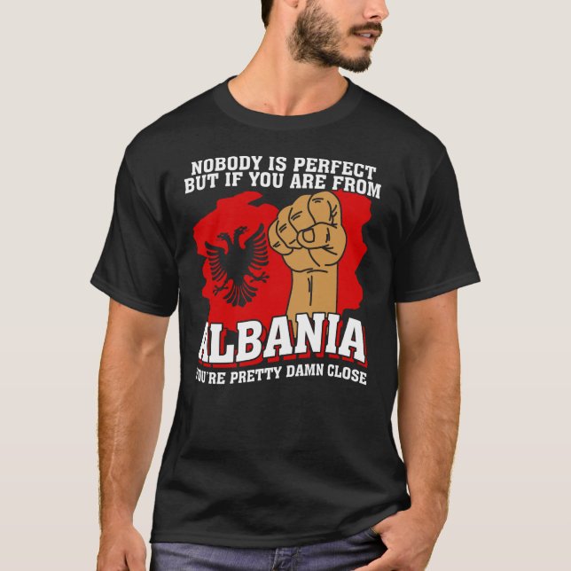 Camiseta Bandera de Albania, albaneses de Kosovo (Anverso)