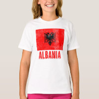 Bandera de Albania "Grunge" look