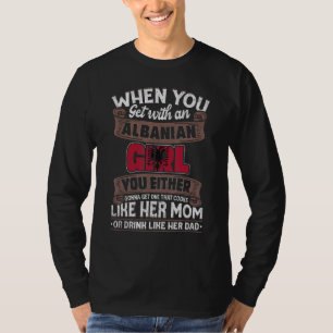 Camiseta Bandera de Albania Orgullosos Hombres y Mujeres Al