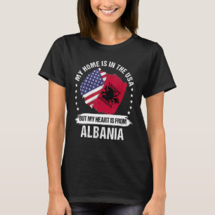 Camiseta Bandera de Albania Patriota Americano Raíces Alban