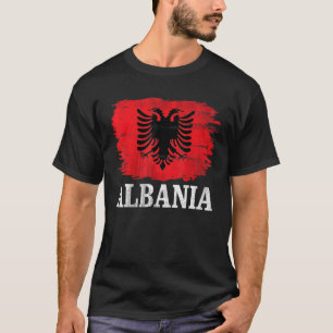 Camiseta Bandera De Albania Vintage Para Albanés