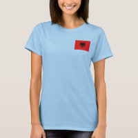 Bandera de Albania y Map dk T-Shirt