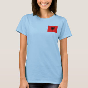 Camiseta Bandera de Albania y Map dk T-Shirt
