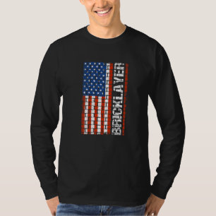 Camiseta Bandera de albañil patriótica Construcción ciudada