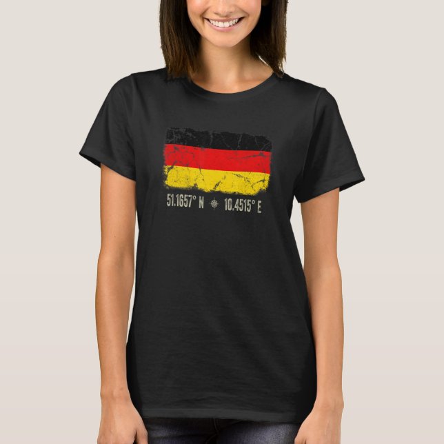 Camiseta Bandera de Alemania coordina el patrimonio femenin (Anverso)