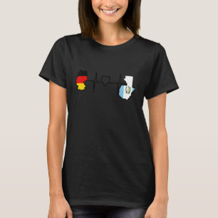 Camiseta Bandera de Alemania de Guatemala latido del corazó