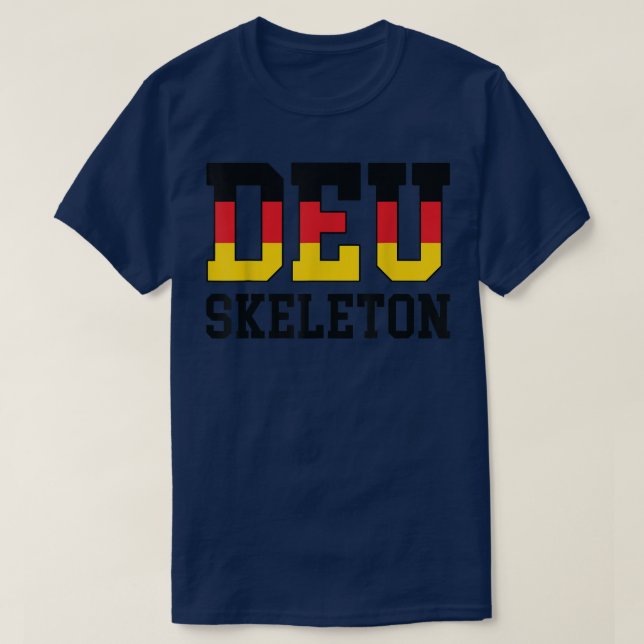 Camiseta Bandera de Alemania Musher German DEU Skeleton  (Diseño del anverso)