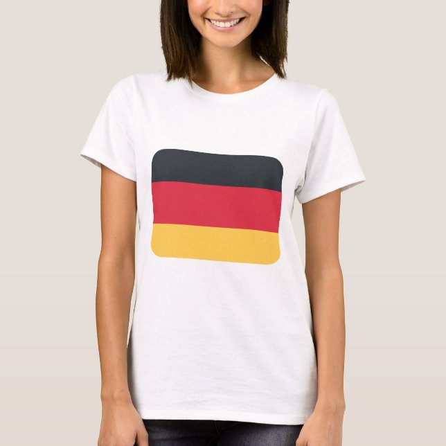 Camiseta Bandera de Alemania usando emoji del gorjeo (Anverso)