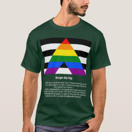 Camiseta Bandera de Aliado Directo #tee #LGBTQ+