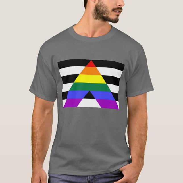 Camiseta Bandera de aliados LGBTQ+ (Anverso)
