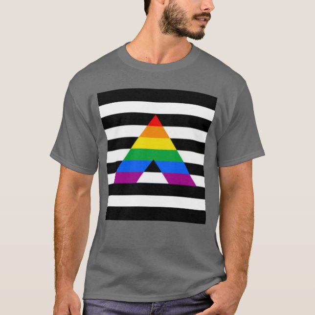 Camiseta Bandera de aliados LGBTQ+ (Anverso)