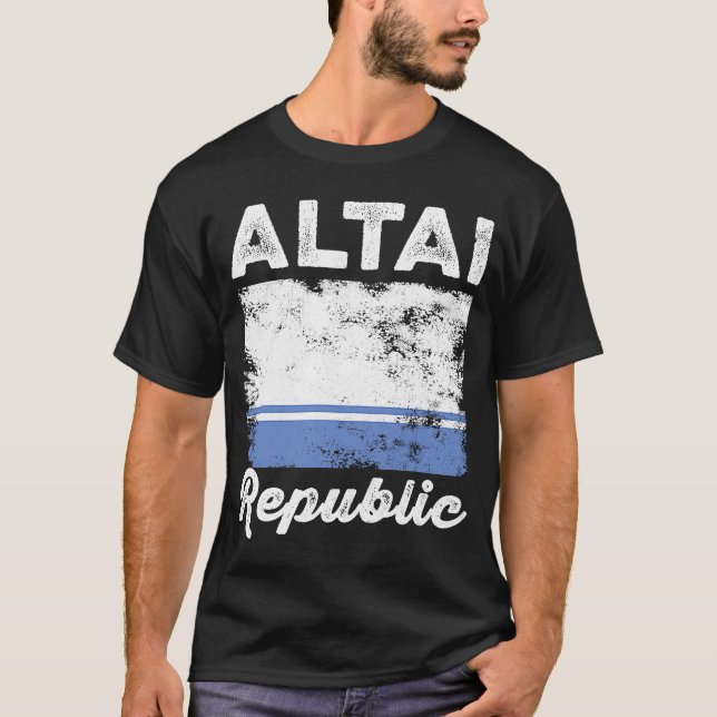 Camiseta Bandera de Altai Molestos Hombres Mujeres Niños Al (Anverso)