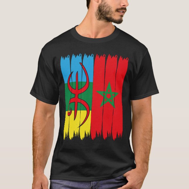 Camiseta bandera de amazigh marruecos - amazigh atlas rif s (Anverso)