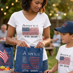 Camiseta Bandera de América 1776 a 2026 EE. UU. 250 Anivers