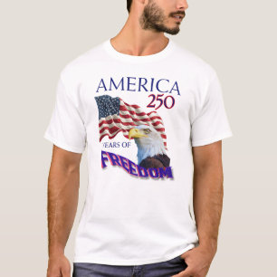 Camiseta Bandera de América 250 Años de Libertad con Águila