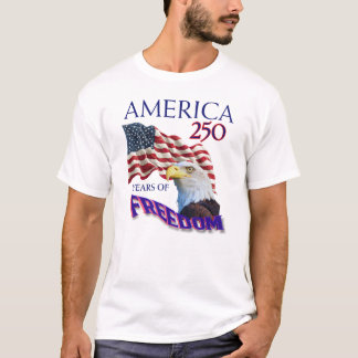 Camiseta Bandera de América 250 Años de Libertad con Águila