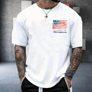 Camiseta Bandera de América acuarela 4 de julio 250 Anivers