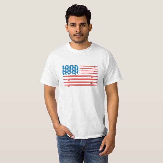Camiseta Bandera de América de los tableros de resaca (Anverso completo)