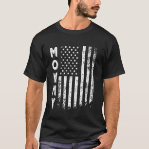 Camiseta Bandera de América para mamá Día de la Madre 4 de