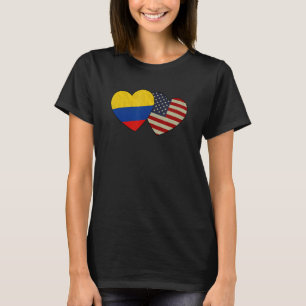 Camiseta Bandera de amor al corazón de la pareja colombiana
