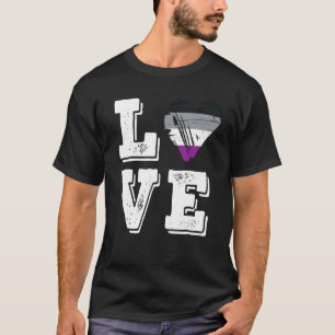 Camiseta Bandera de amor del orgullo asexual