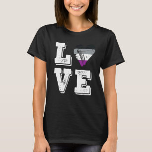 Camiseta Bandera de amor del orgullo asexual
