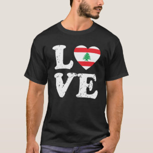 Camiseta Bandera de amor Líbano disfrazó a mamá libanesa pa
