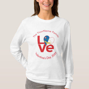 Camiseta Bandera de amor rojo Azores personalizada