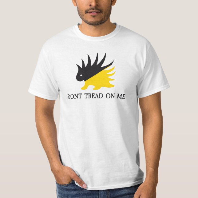 Camiseta Bandera de Ancap Logo de Porcupine Meme de parodia (Anverso)
