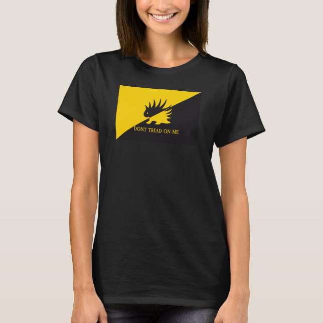 Camiseta Bandera de Ancap Logo de Porcupine Meme de parodia (Anverso)