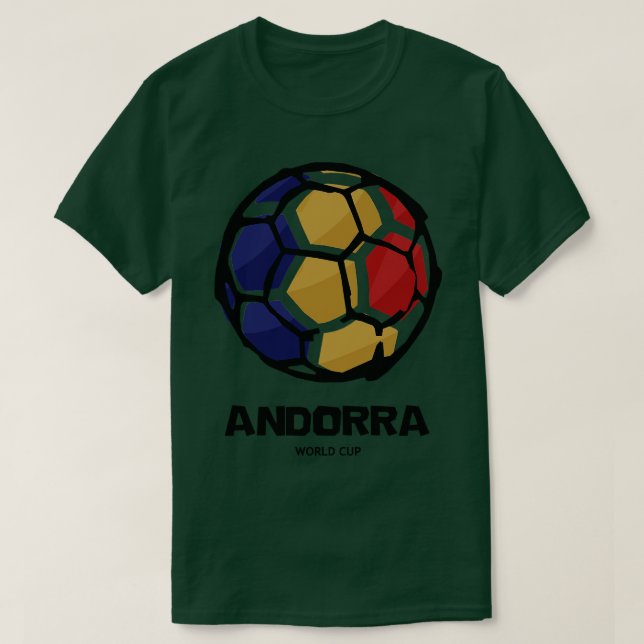 Camiseta Bandera de Andorra (Diseño del anverso)