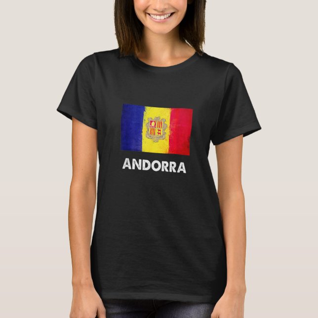 Camiseta Bandera de Andorra (Anverso)
