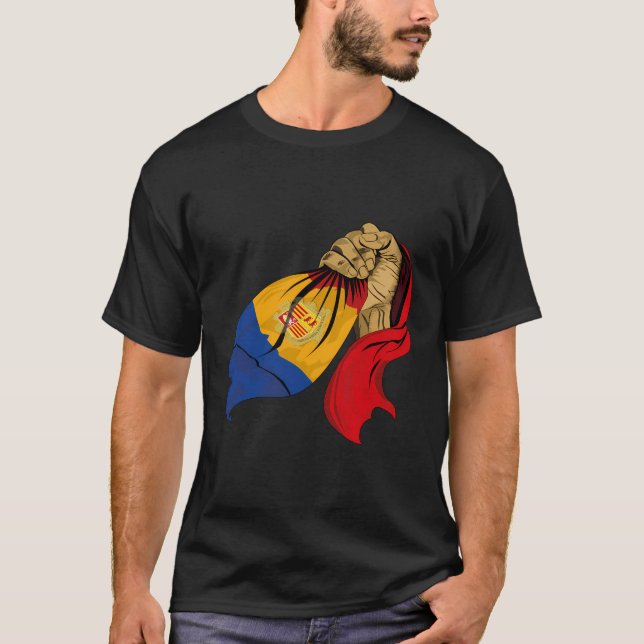 Camiseta Bandera de Andorra (Anverso)