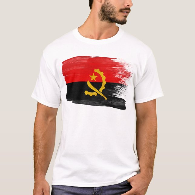 Camiseta Bandera de Angola (Anverso)