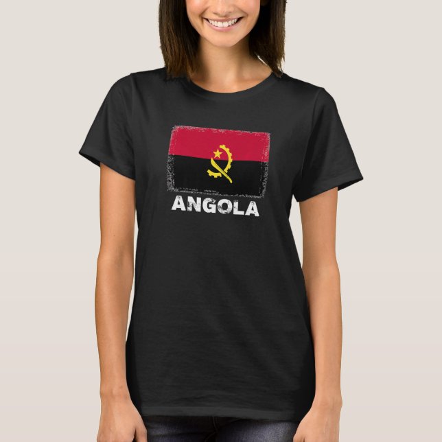 Camiseta Bandera de Angola apoya a hombres angoleños (Anverso)