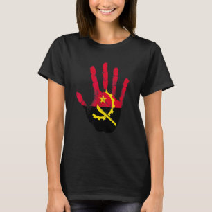 Camiseta Bandera de Angola Mano Luanda Angoleño Orgulloso