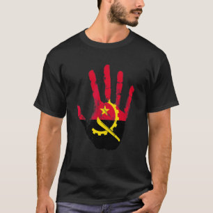 Camiseta Bandera de Angola Mano Luanda Angoleño Orgulloso