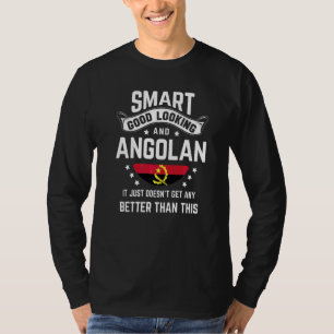 Camiseta Bandera de Angola Orgullo Nativo  Angola Raíces An