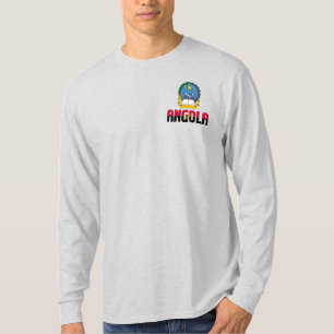 Camiseta Bandera de Angola y Escudo de Armas Patriótico