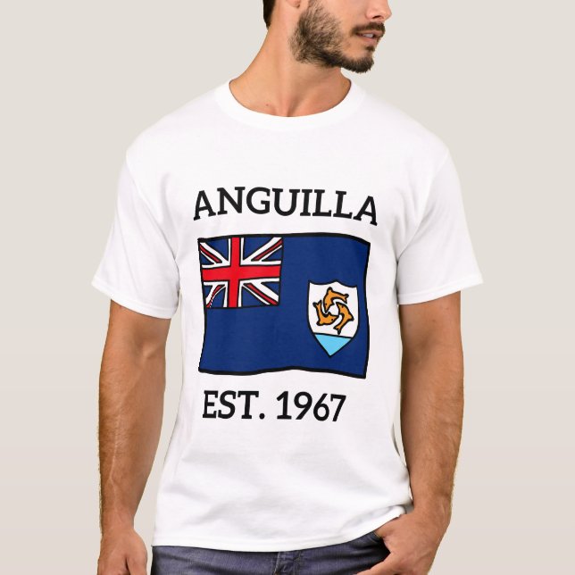 Camiseta bandera de Anguila (Anverso)