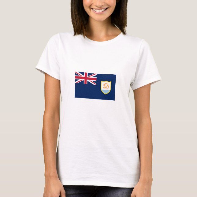 Camiseta Bandera de Anguila Patriótica (Anverso)