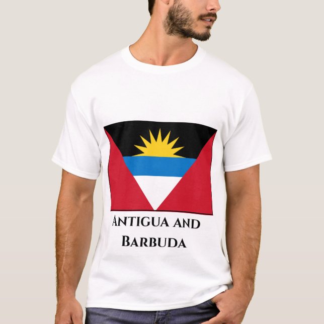 Camiseta Bandera de Antigua y Barbuda (Anverso)